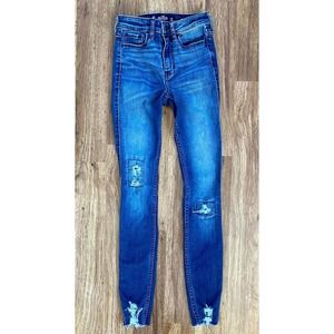 Youth Girls Hollister 00R W23 L30 High Rise Super Skinny Jeans